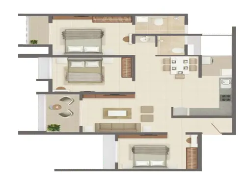 3 Bhk Unit Plan