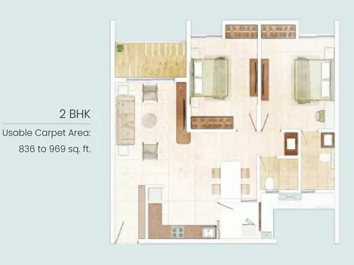 2 Bhk Unit Plan